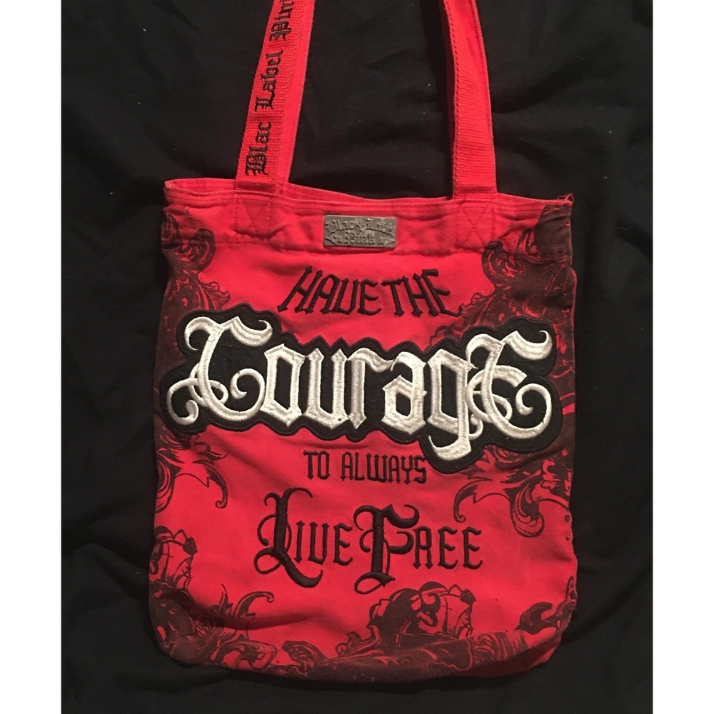 Vtg‎ Rare Blac Label 1968 Have The Courage To Always Live Free Embroidered Bag